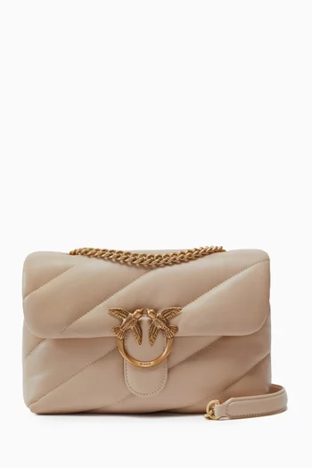 Classic Love Puff Bag in Quilted Leather