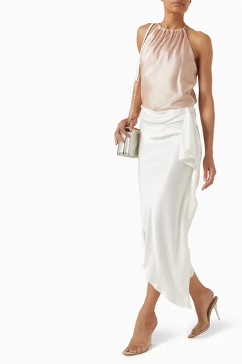 بلوزة كاروتا بحمالة حول الرقبة ستان