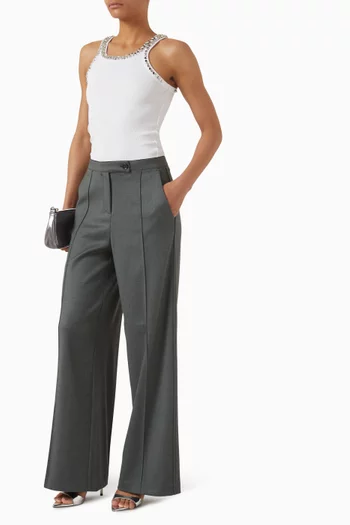 بلوزة كورياندولي بلا أكمام مزيج قطن