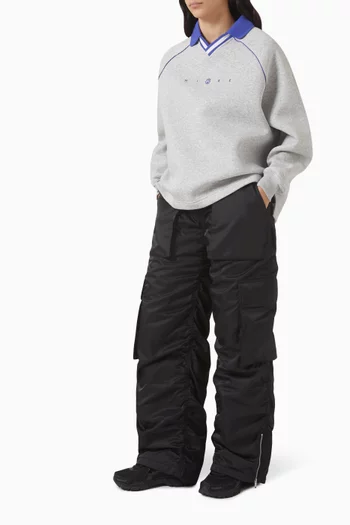 Phoenix Oversized Polo Top in Fleece