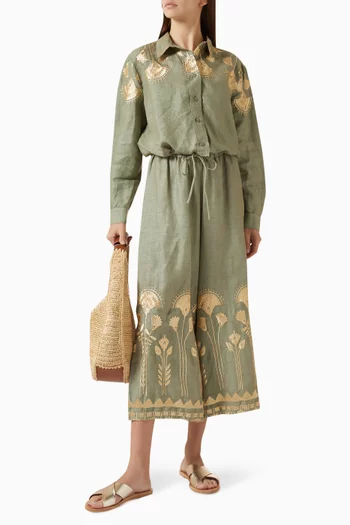 Embroidered Tie-up Shirt