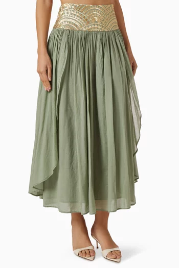 Asymmetric Maxi Skirt