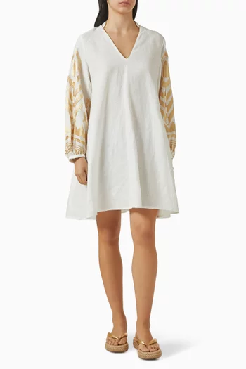 فستان قصير مطرز