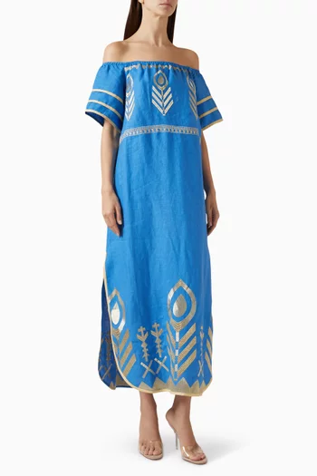 Embroidered Off-shoulder Dress