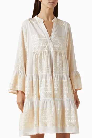 فستان قصير مطرز