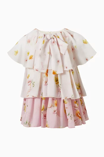 Floral-print Bow Maxi Dress