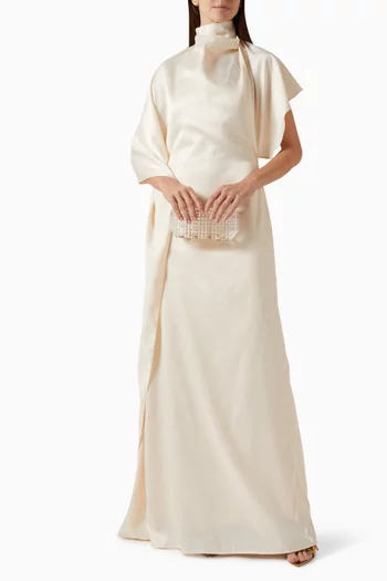 Dieu Nhu Maxi Dress in Satin