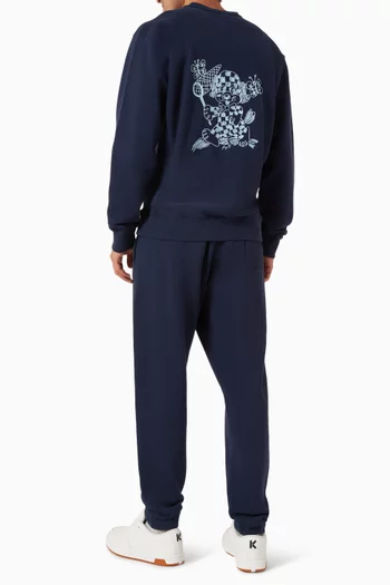 سويت شيرت بتطريزات قطن وصوف