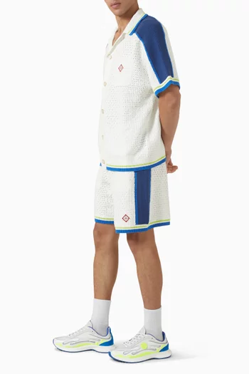 Crochet Shorts in Cotton Blend