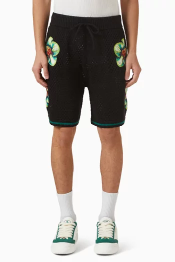 Glitch Orchid Crochet Shorts