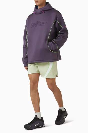 كنزة بغطاء رأس قماش شبكي بملمس بارز من مجموعة بروجكت فروج