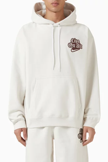 كنزة بغطاء رأس وشعار سولو صوف