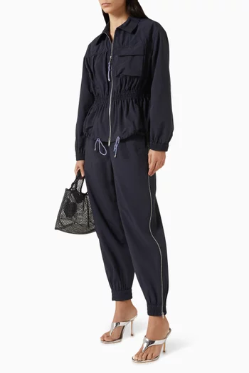 Ruched Jacket in Ripstop Fabric