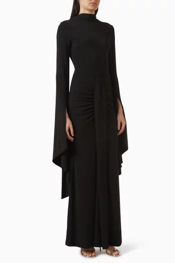 فستان طويل بدرابيه