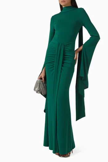 فستان طويل بدرابيه