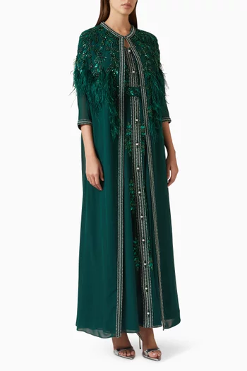 طقم قفطان مطرز، قطعتان