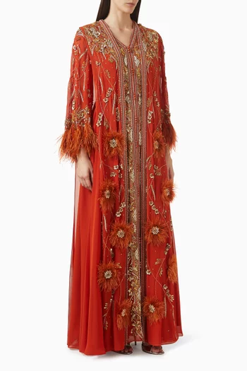 طقم قفطان مطرز، قطعتان