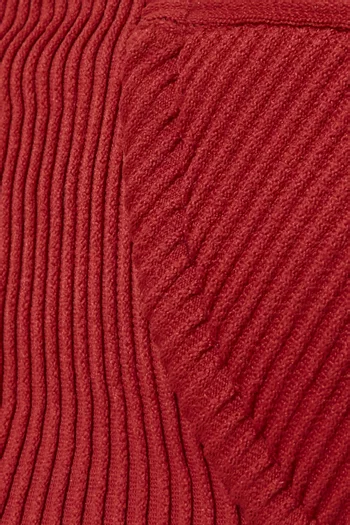 Ribbed Vintage Bikini Top in Lycra