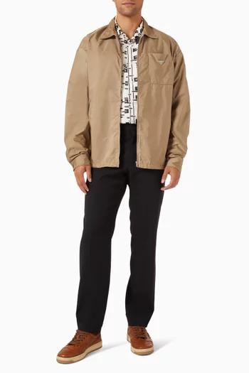 قميص بسحّاب نايلون معاد تدويره