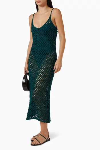 فستان موانا طويل بتصميم كروشيه