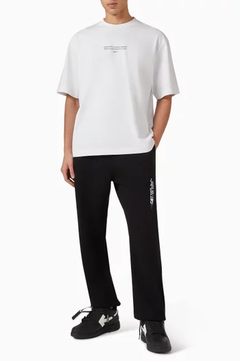 تي شيرت سكيت بطبعة عبارة قطن