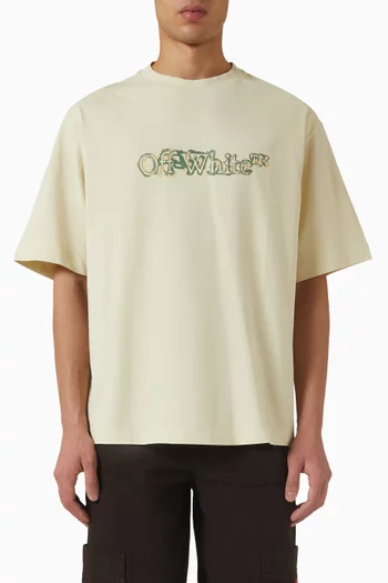 تي شيرت سكيت بشعار الأسهم ونقشة سحاب قطن