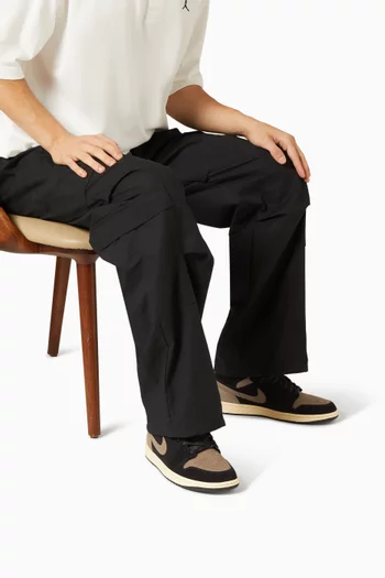 Air Jordan 1 Mid Sneakers in Suede & Leather