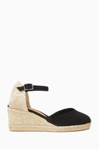 صندل كياريتا بكعب ويدج 70 مم قنب