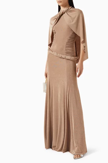 فستان بشريط ملفوف