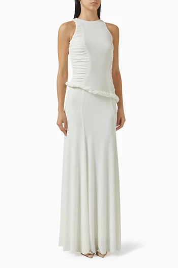 فستان بشريط ملفوف