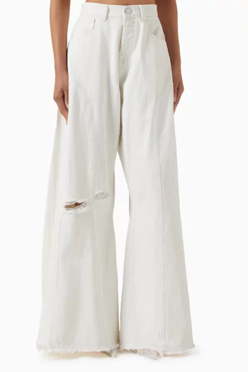Signature Wide-leg Pants in Denim