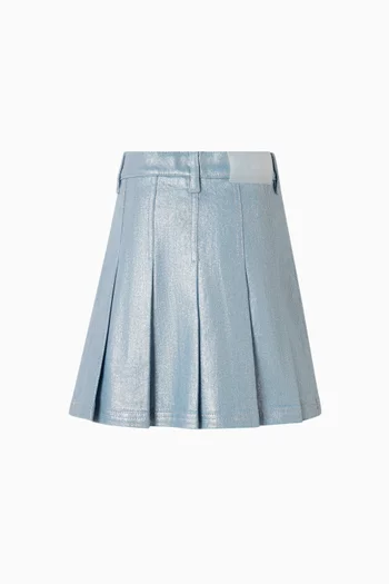 Metallic Pleated Skirt