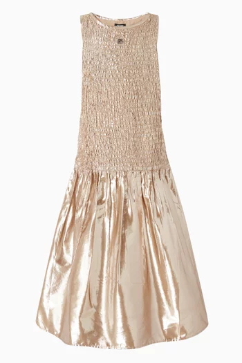 Sleeveless Metallic Dress