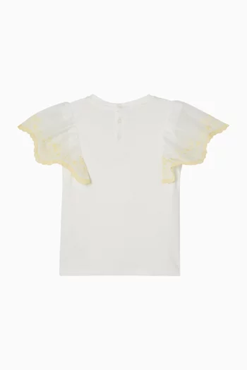 Embroidered T-shirt in Cotton