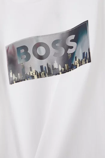 تي شيرت بشعار الماركة قطن جيرسيه