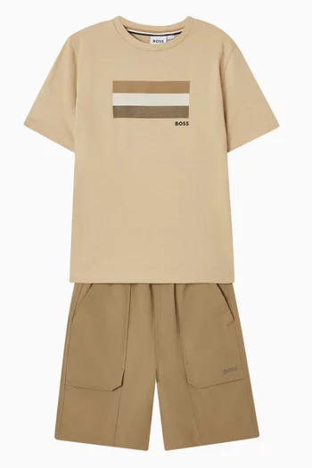 تي شيرت بشعار الماركة قطن جيرسيه