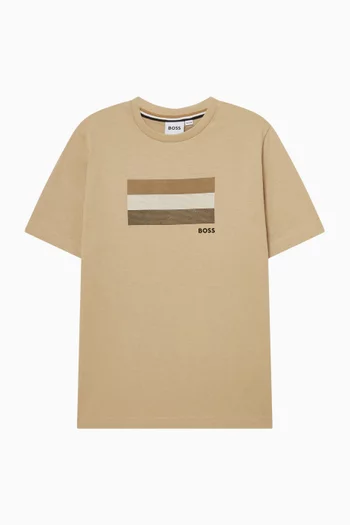 تي شيرت بشعار الماركة قطن جيرسيه