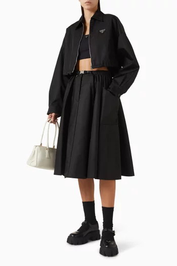 Crop Blouson Jacket in Re-Nylon