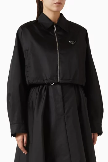 Crop Blouson Jacket in Re-Nylon