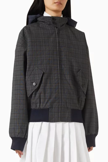 Prince-of-Wales Check Jacket in Wool Blend