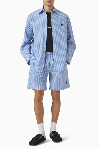 قميص مخطط قطن بوبلين