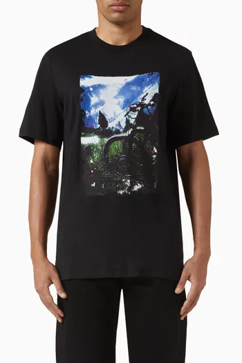 Printed T-shirt in Cotton Jersey