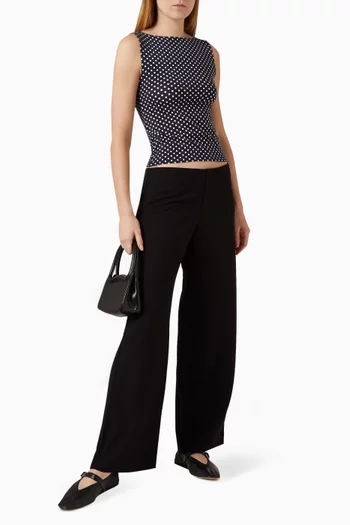 بلوزة داسك منسوجة من جيرسيه