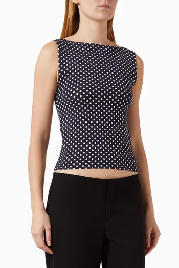 بلوزة داسك منسوجة من جيرسيه