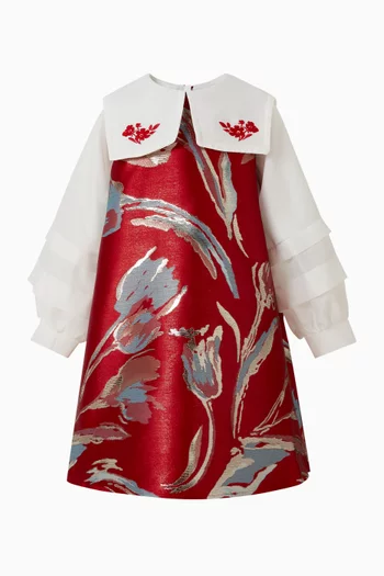 All-Over Print Shift Dress