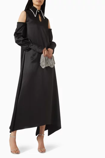 Leyla Embellished Kaftan in Satin