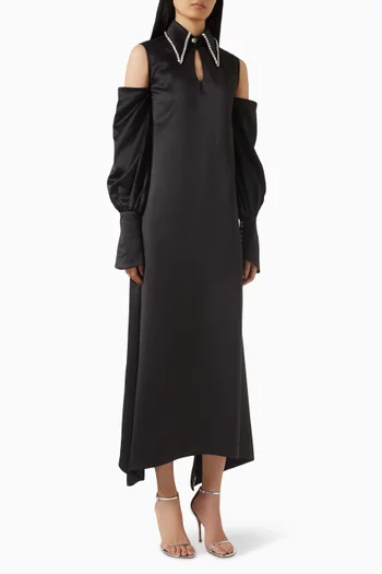 Leyla Embellished Kaftan in Satin