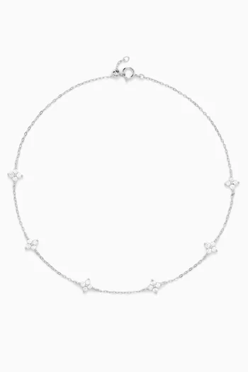 Irene Star Charm Anklet in Sterling Silver