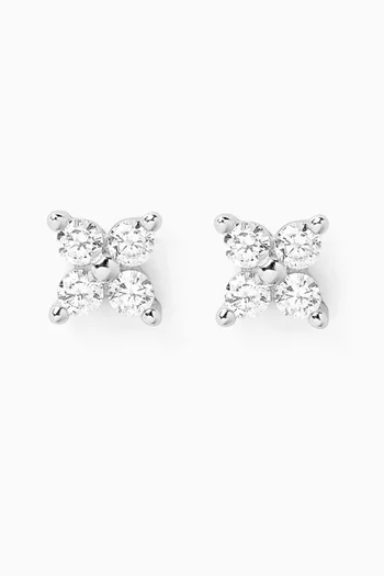 Irene Star Stud Earrings in Sterling Silver