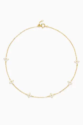 Irene Star Charm Anklet in 18kt Gold-plated Sterling Silver